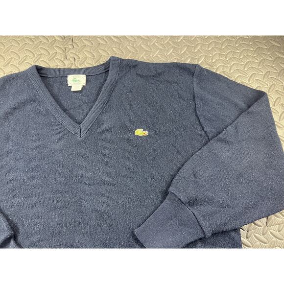VINTAGE Izod Lacoste Sweater Adult Extra Large Blue Knit Golf Golfing Casual Men - Picture 4 of 12